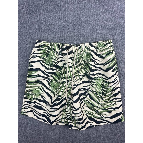 Negative Space Swim Shorts Men's Large Green Tropical Hawaiian Palm NWT - Picture 1 of 7
